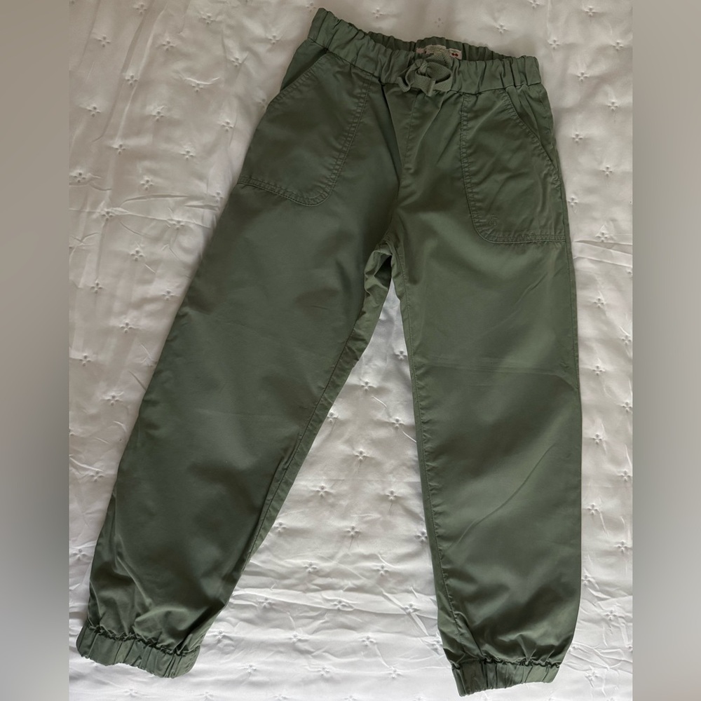 Bonpoint Girl’s Green Elastic Waist Cotton Pants - Size 6